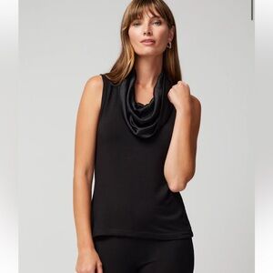 White house black market sleeveless passporter black shirt